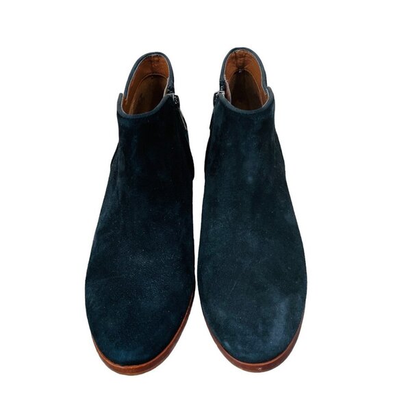 Sam Edelman Women's Petty Boots Sz 6 Black Suede Leather Bootie Block Heel Boho - Picture 3 of 10